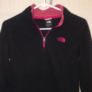 LIKE NEW North Face Fleece Black & Pink!